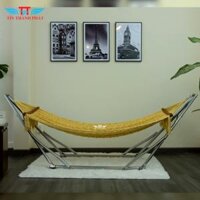 Bộ Võng xếp inox crom đại víp Tín Thành Phát - Vàng Tơ