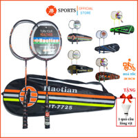 Bộ Vợt Cầu Lông Chính Hãng (2 Vợt) HAOTIAN 7725, Cặp Vợt Cầu Lông Tốt Nhẹ Dây Căng Trợ Lực