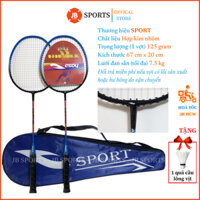 Bộ Vợt Cầu Lông Chính Hãng (2 Vợt) SPORT HS-118, Cặp Vợt Cầu Lông Tốt Nhẹ Dây Căng Trợ Lực