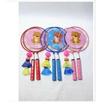 Bộ Vợt Cầu Lông Trẻ Em Dễ thương màu sắc hoạt hình và tặng kèm 2 trái cầu cho Bé 🏸 🏸