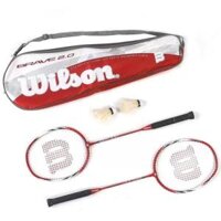 Bộ Vợt Cầu Lông  Wilson Badminton Brave 2.0, Chất Liệu Thép Bền Nhẹ, Model 2023, Nhập Đức