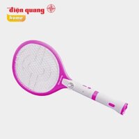 Bộ vợt muỗi Điện Quang ĐQ EMR05L WPI (trắng - hồng) bao gồm đèn chiếu có tác dụng vừa thu hút muỗi vừa để chiếu sáng tốt