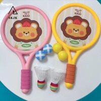 Bộ Vợt Tennis Tập Đi SKJK, Vợt Tennis Trẻ Em Sáng Tạo Thoải Mái, Đồ Chơi Thể Thao Trẻ Em Nhựa Thiết Thực Tương Tác Trẻ Em Vợt Cầu Lông Cải Thiện Kỹ Năng Tennis