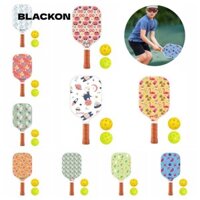 Bộ Vợt Trẻ Em BLACKON, Mái Chèo Pickleball Nhẹ Lõi Tổ Ong, Khăn Thủy Tinh Sợi Đầy Màu Sắc Chuyên Nghiệp Quà Tặng Cho Trẻ Em