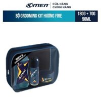 Bộ X-Men Hương Thơm Mạnh Mẽ: Dầu Gội 180G + Wax Xmen Cleancut 70G + Lăn Khử Mùi 50Ml Fire (Tặng Kèm Túi Grooming Kit)