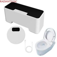 Bộ xả bồn cầu cảm ứng RADIANTSYNC, cảm biến xả bồn cầu tự động có thể sạc lại có độ ồn thấp Type-C, độ nhạy cao Van xả bồn cầu tiết kiệm nước không chạm Phụ kiện nhà vệ sinh