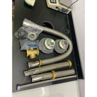 Bộ xả  bồn rửa chén -chậu rửa chén đôi ống inox và co đồng - không lo chuột cắn, chất tẩy rửa