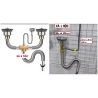 Bộ Xả Bồn Rửa Chén Đôi inox 304 - Xi Phông Xả Chậu Rửa Chén P110 Chậu Đôi và đơn