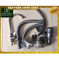Bộ xả bồn rửa chén + vòi rửa chén inox 304