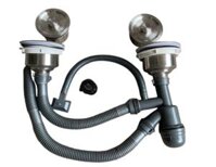 Bộ Xả Chậu , Bồn Rửa Chén Bát Đôi INOX 304 Phi 140