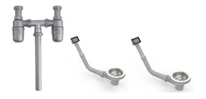 Bộ xả cho chậu 2 hộc (2 xả tràn) 567.25.923