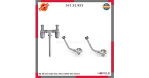 Bộ xả cho chậu 2 hộc (2 xả tràn) 567.25.923