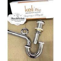 Bộ xả lavabo kiếng Keli , xi phông chậu rửa mặt ,không có xả tràn cao cấp