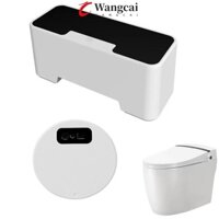 Bộ xả vệ sinh cảm ứng WANGMCAI, Cảm biến xả bồn cầu tự động có thể sạc lại có độ ồn thấp Type-C, Tiết kiệm nước không chạm Thiết bị xả thông minh có độ nhạy cao Phòng tắm