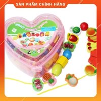 Bộ Xâu Hạt Bằng Gỗ - Đồ Chơi Xâu Hạt Gỗ Cho Bé Yêu (ngẫu nhiên- có hộp)