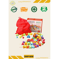 Bộ Xâu Hạt Gỗ Nhiều Chủ Đề Giúp Bé Phát Triển Tư Duy, Vận Động Tinh Thần - Siushop