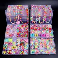 Bộ Xâu Vòng Hạt Cườm 24 Ô Cho Bé Gái Kèm Dây cước