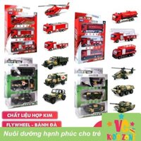 Bộ xe cứu hỏa, máy bay cứu hộ, xe thang cứu hộ đồ chơi mô hình tỷ lệ 1:52 đồ chơi trẻ em lứa tuổi 3+hợp kim an toàn