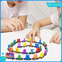 Bộ xe lửa bảng chữ cái bằng gỗ Abc Bộ xe lửa trò chơi giáo dục Công cụ đánh vần cho trẻ mới biết đi Bé gái 3 4 5