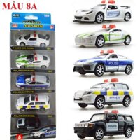 Bộ xe ô tô diecast mini bằng hợp kim tỉ lệ 1:64 xe chạy bằng cót (pullback) xe đồ chơi trẻ em