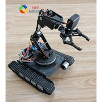 Bộ xe tăng cánh tay robot 6 bậc loại lớn Điều khiển Bluetooth - Arm 6DoF tank arduino motor 12v
