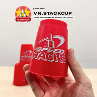 Bộ Xếp cốc tốc độ Màu đỏ Chính hãng SpeedStacks | Bản cao cấp có gậy giữ trụ | VN Stackcup Store