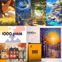 Bộ xếp hình 1000 miếng 75x50 cm, đồ chơi tranh ghép hình 1000 mảnh dành cho người lớn và trẻ em Jigsaw puzzle 1000 piece