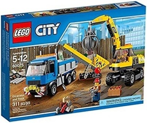 Bộ xếp hình Bộ đôi xe đào đất và xe Ben Lego City 60075