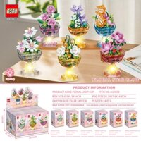 Bộ xếp hình cốc HOA phát sáng mã 11069B (Bán lốc 6 hộp)