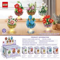Bộ xếp hình cốc HOA phát sáng mã 11068B (Bán lốc 6 hộp)