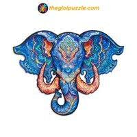 Bộ xếp hình gỗ đồ chơi puzzle ghép hình con vật độc đáo – Con Voi- TGP039 (95MG)