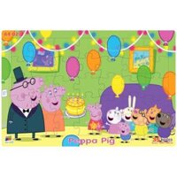 Bộ Xếp Hình Khổ A4 Puzzle Minh Châu 35-027 - Peppa Pig 35 Mảnh Ghép