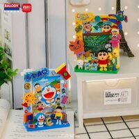 Bộ xếp hình khung ảnh Shin-chan, Doraemon, Mô hình lắp ráp khung ảnh Movie & Game - BALODY