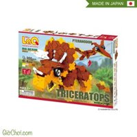 Bộ xếp hình khủng long 3 sừng và thằn lằn bay LaQ Dinosaur World Triceratops and Pteranodon