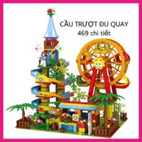 Bộ Xếp Hình Lắp Ráp CẦU TRƯỢT ĐU QUAY Cho Bé