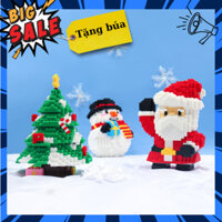 Bộ Xếp Hình LEGO Giáng Sinh 23cm - Bộ LEGO Cây Thông/Người Tuyết, Tư Duy Sáng Tạo, Trang Trí Đẹp - Đồ Chơi