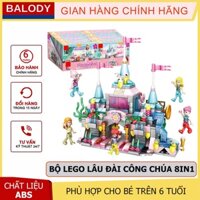 Bộ xếp hình lego Lâu đài công chúa 8 trong 1 Chính hãng BALODY
