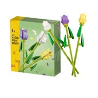 BỘ XẾP HÌNH LEGO NON 40461 Creator - Hoa Tulip 3 BÔNG 3 MÀU