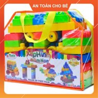 Bộ Xếp Hình Mầm Non SATO61 (72 Chi Tiết)