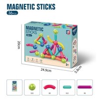 Bộ xếp hình nam châm MAGNETIC STICKS 36 miếng ghép