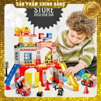 Bộ Xếp Hình non-Lego Duplo FL1663 Lắp Ráp Trạm Cứu Hỏa Thành Phố ( 145 Mảnh ) [ Hàng Có Sẵn ]