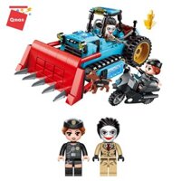 Bộ xếp hình Qman 1927 - Truy đuổi máy ủi có răng