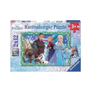 Bộ Xếp Hình Ravensburger Puzzle Jeux DHiver RV076215 2 Bộ 12 Mảnh Ghép