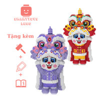 Bộ Xếp Hình Thỏ Múa Lân ,Đồ Chơi Xếp Hình Thỏ Lân Đỏ/Hồng Đáng Yêu,Phù Hợp Trang Trí Nhà, Làm Quà Tặng Sinh Nhật Độc Đáo