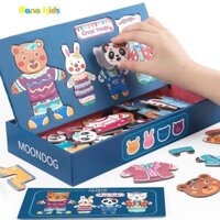 Bộ xếp hình thời trang gia đình gấu có nam châm Rana Kids