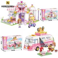 Bộ xếp hình xe cắm trại, tiệm cà phê, Mô hình lắp ráp xe - KEEPLAY