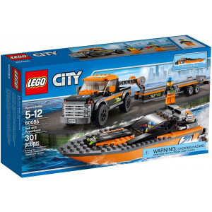 Bộ xếp hình Xe kéo và canô Lego City 60085