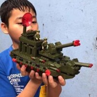 Bộ xếp hình xe tăng cho bé trai_ Hàng sẵn ( Kim Nga)