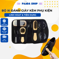 Bộ Xi Đánh Giày Da 7 Món Cao Cấp, Si Đánh Giày Đen, Trắng, Nâu, Không Màu, Bàn Chải Đánh Giày, Vệ Sinh Giày - Hàng mới v