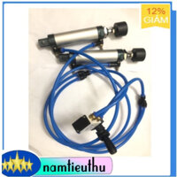 Bộ xi lanh kẹp phôi (2xi lanh+1 van gạt tay)